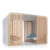 alcôve acoustique modulable 4 places ouverte Chalet pour bureau ouvert et modulable, isolation sonore optimale et confort professionnel_