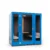 cabine acoustique de réunion 2 a 4 personnes bleu avec table et banquettes