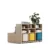 gradin mobile de coworking avec rangements et poufs