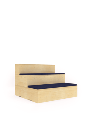 gradins de coworking sur mesure en bois - module droit