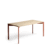 bureau individuel plateau bois pieds de couleur terracota