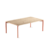 table de réunion en bois design avec pieds de couleur