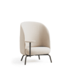 fauteuil acoustique pour une personne beige avec tablette pour coworking