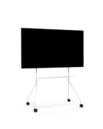 Moodboard 94 Support TV sur pied mobile pour visioconférences blanc pour tv samsung, sony, philipps