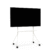 Support TV sur pied mobile pour visioconférences blanc pour tv samsung, sony, philipps