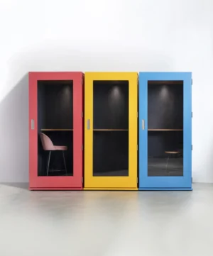 Phone booth 3 couleurs cabine acoustique individuel, pod acoustique pour téléphoner, cabine téléphonique de bureau dans un open space pour réduire le bruit