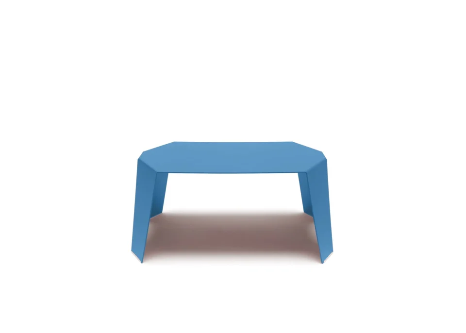 Table basse d'appoint SAPORO bleu en métal design