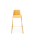 chaise haute avec dossier jaune et pieds métal empilable