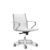 chaise de réunion fauteuil manager en cuir blanc et chrome