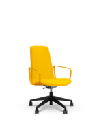 Moodboard 107 fauteuil de direction et fauteuil de conférence jaune pour bureau et réunion