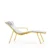 Chaise longue jardin metal jaune avec coussins