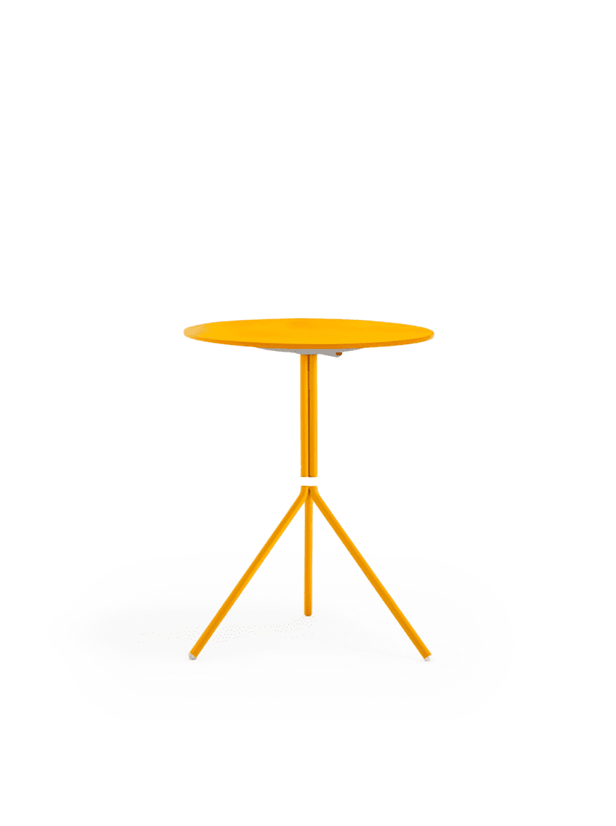 Table de terrasse de restaurant Nolita - tables de restaurant extérieur métal tables bistrot pliante jaune