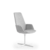 Fauteuil Haut Dossier gris avec piètement blanc sur fond blanc