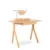 Bureau coiffeuse avec miroir rond LOPP en bois massif