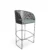 tabouret en cannage métal haut