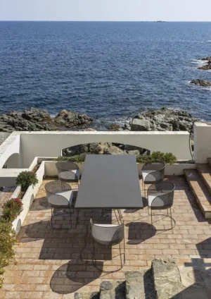 chaise cannage metal 4