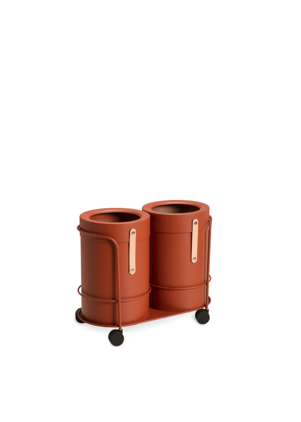 poubelle tri entreprise design sur roulettes bin bordeaux