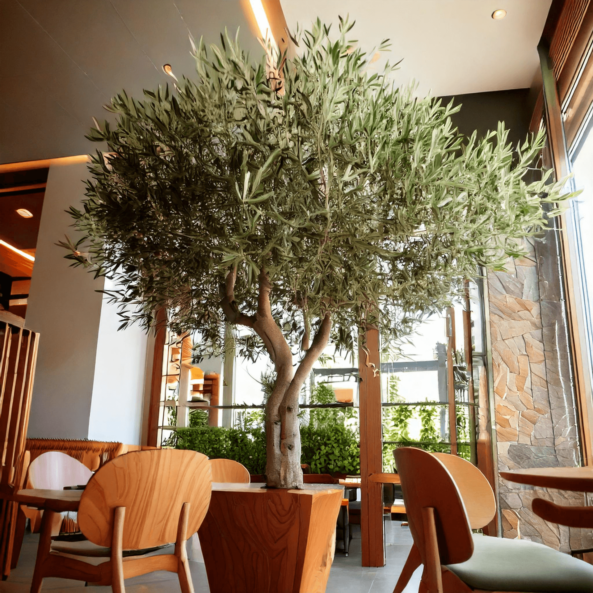 Arbre d'intérieur 2m feuillage artificiel 2 Arbre d'Intérieur 2m