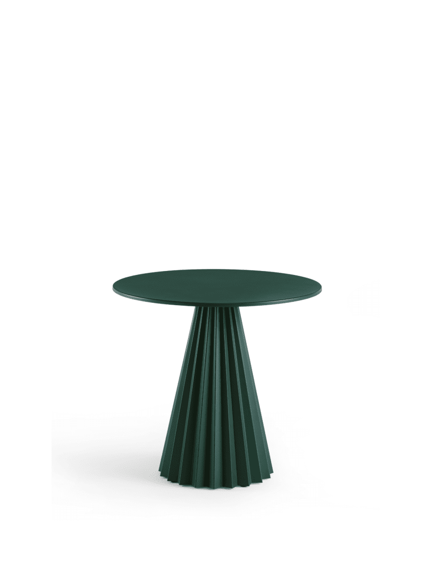 table ceramique marbre base métal Plissé H73 120-150cm