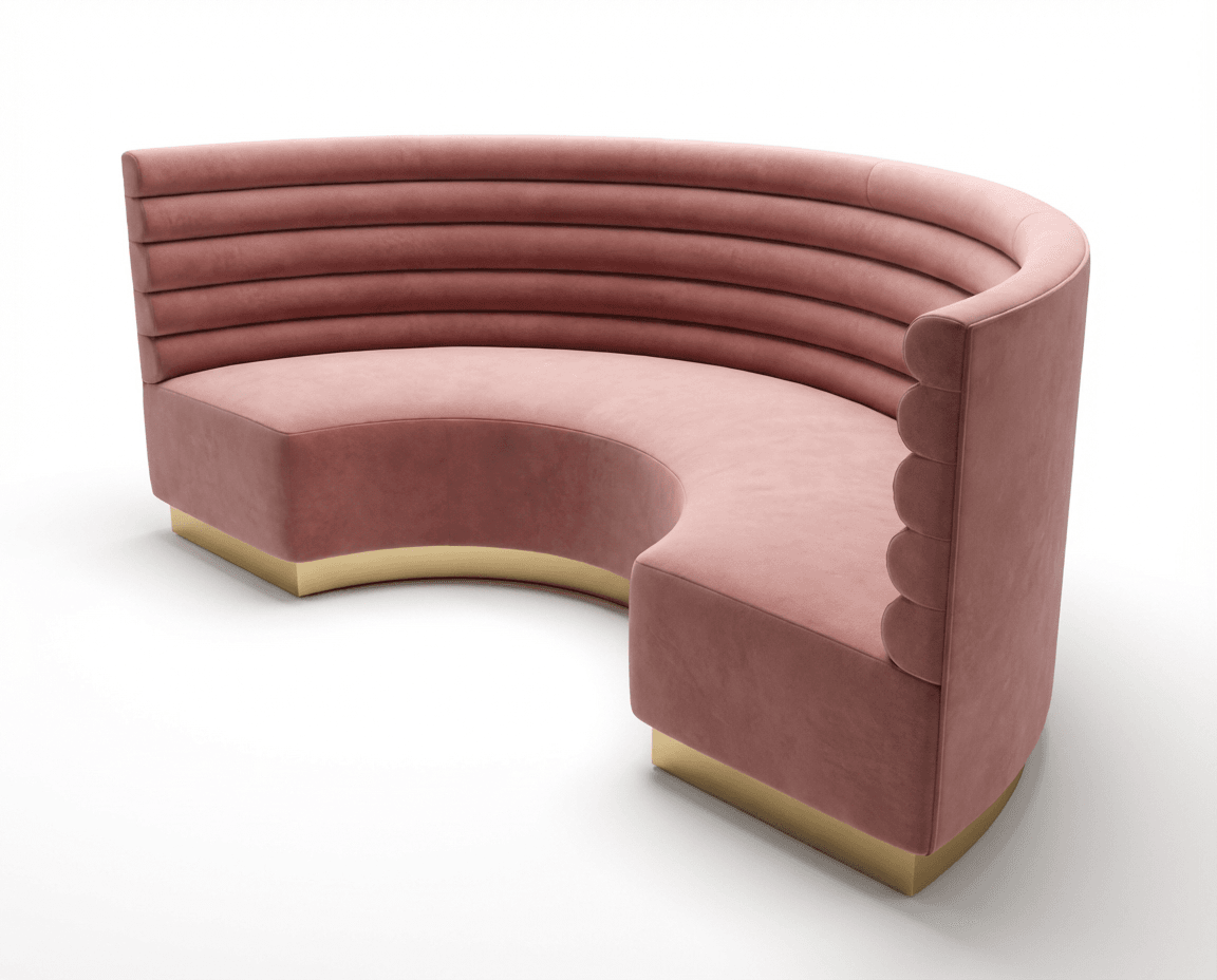 Banquette arrondie restaurant SENSE 4 Banquette circulaire sur mesure pour restaurants