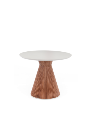 Table pied central conique en bois Balance