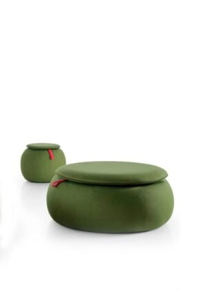 pouf acoustique en tissu design pour bureau Snow