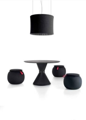 pouf acoustique en tissu design pour bureau Snow family