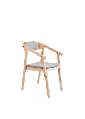 Chaise style atelier en bois