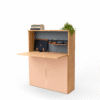 bureau mural rabattable startus compact avec rangement intégré.
