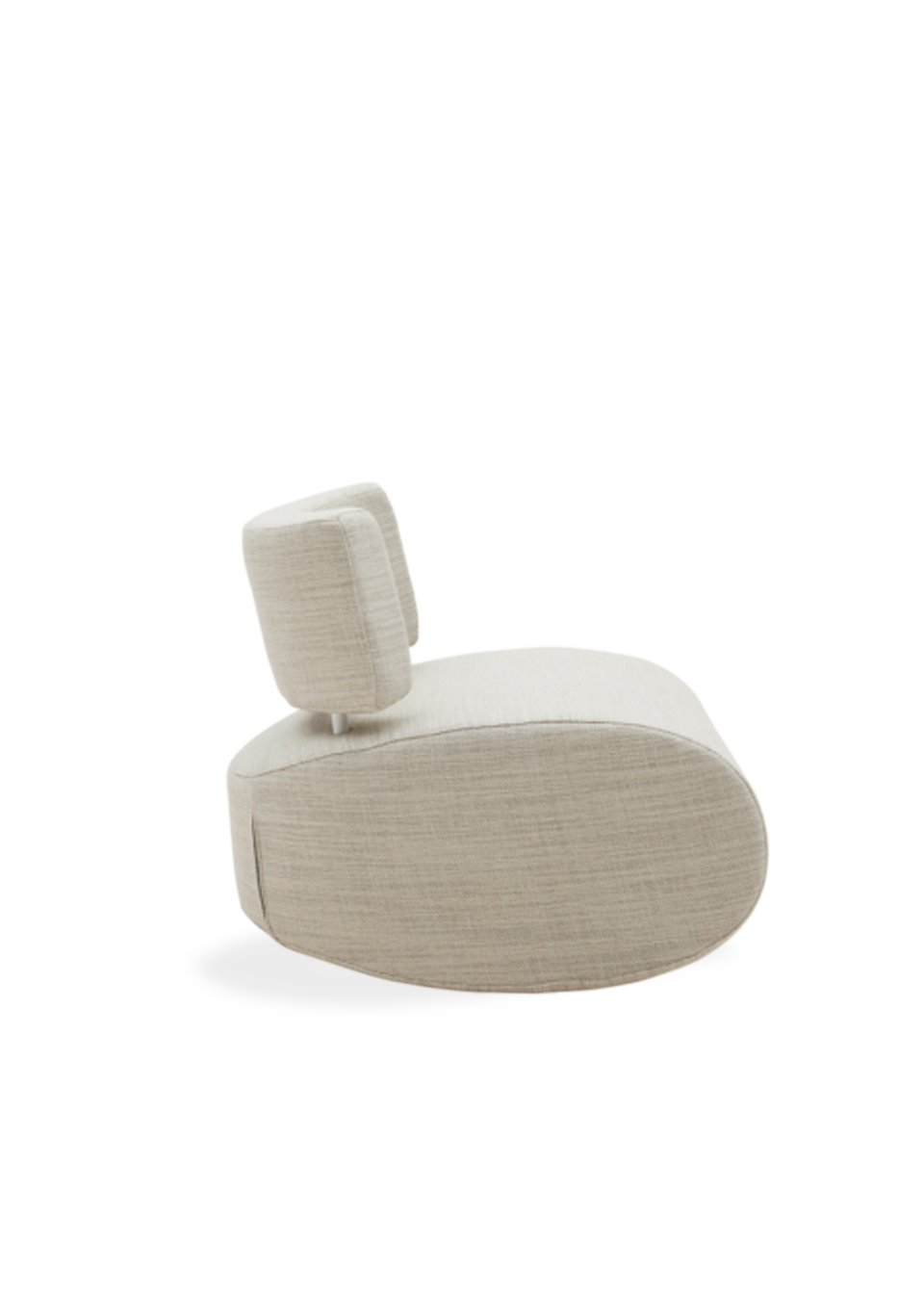 fauteuil lounge design a? bascule moderne et contemporain Apollo beige profil