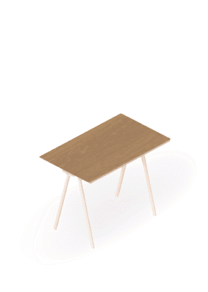 Bureau Tr&eacute;teau Design &Eacute;co-Con&ccedil;u &ndash; Ch&ecirc;ne & Acier Laqu&eacute; - Alma