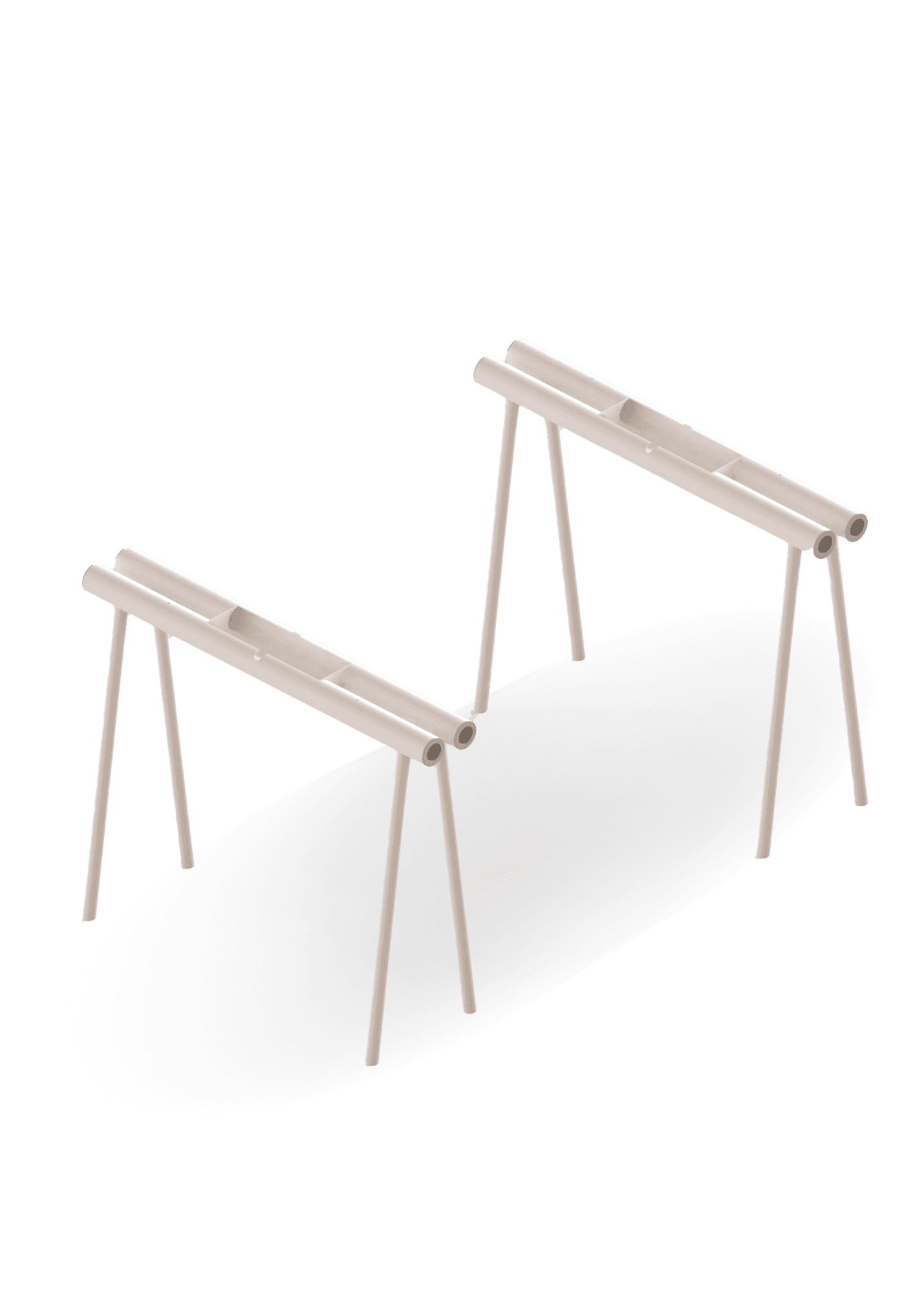 Table de Réunion en Bois Éco-Conçue – Design Tréteaux Minimaliste - Panorama 4 Table de Réunion en Bois Éco-Conçue – Design Tréteaux Minimaliste - Panorama – Image 4