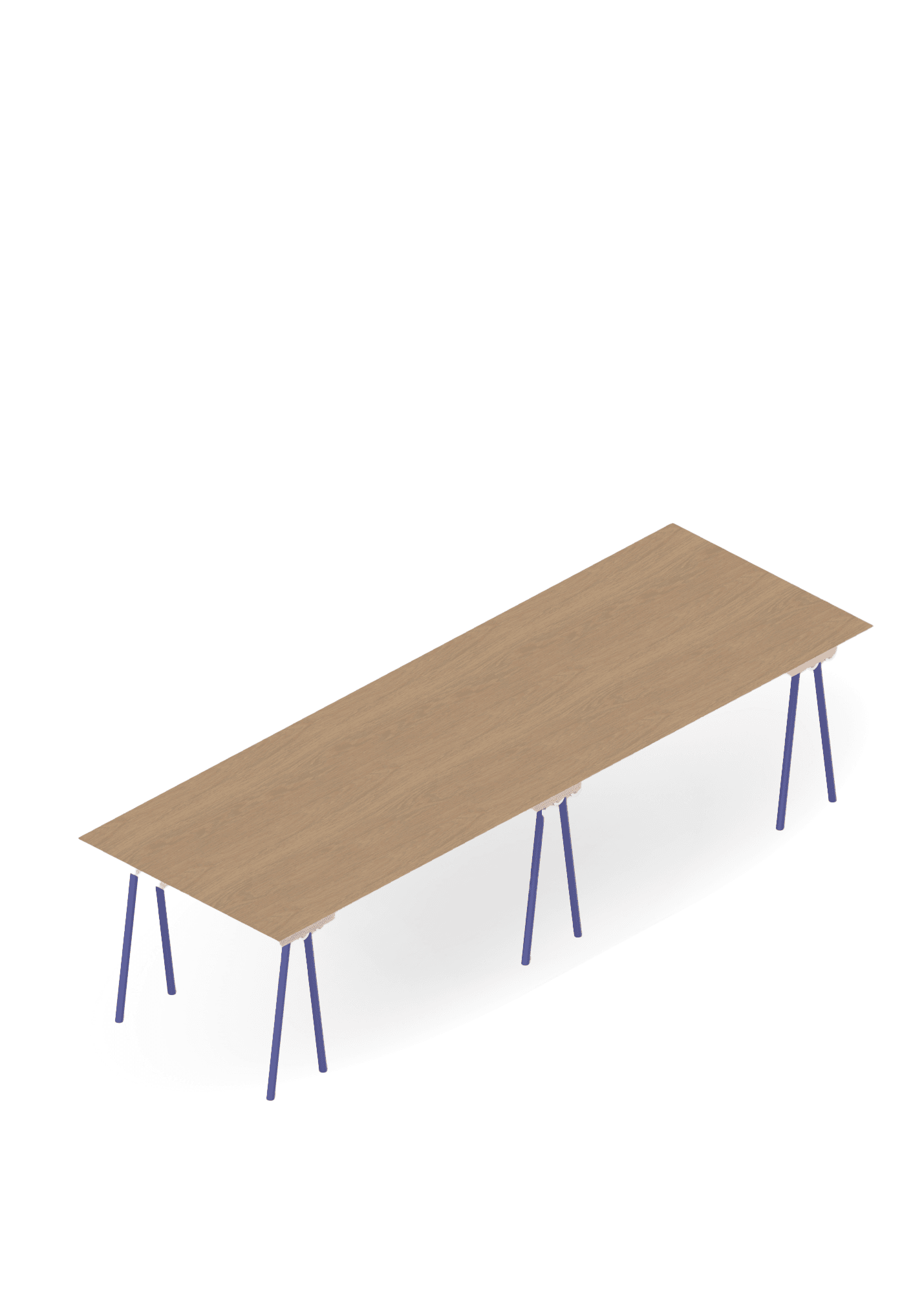 Table de Réunion en Bois Éco-Conçue – Design Tréteaux Minimaliste - Panorama 1 Table de Réunion en Bois Éco-Conçue – Design Tréteaux Minimaliste - Panorama